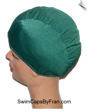 Dark Green Lycra Swim Cap