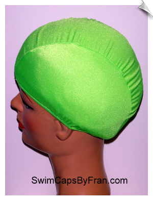 Extra Extra Large Neon Green Lycra Swim Cap (XXL)