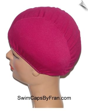 Extra Large Cranberry Lycra Swim Cap (XL)