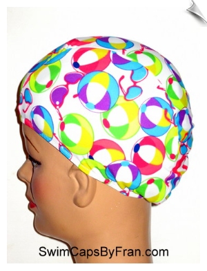 Extra Large PRIDE Color Print Lycra Swim Cap (XL)
