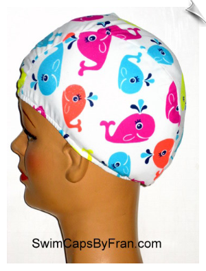Kids For A Whale Of A Good Time Lycra Swim Cap