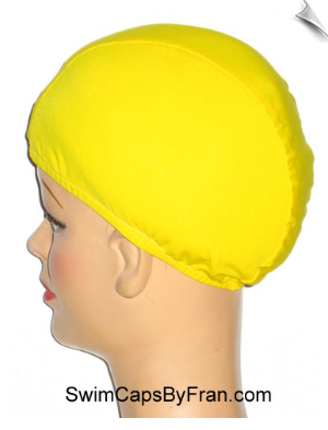 Extra Extra Large Mellow Yellow Lycra Swim Cap (XXL)