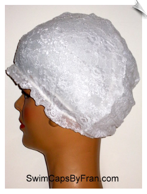 Toddler Multi-Use White Lace Covered Head Cover