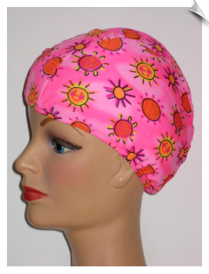 Pink Sunshine Lycra Swim Cap