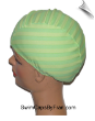 Extra Large Granny Apple Stripe Lycra Swim Cap (XL) (SKU: 1106-XL)