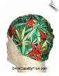 Mens Cannabis Print Lycra Swim Cap