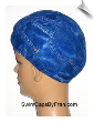 Unisex Blue Jean Print Lycra Swim Cap (SKU: 1156)
