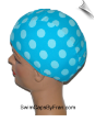 Toddler Robin Egg Blue Print Lycra Swim Cap