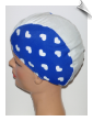 Extra Large Hearts On Blue  Lycra Swim Cap (XL) (SKU: 1107-XL)